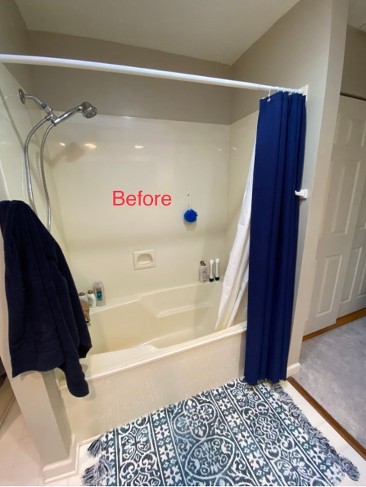 BathTub build a walking shower,